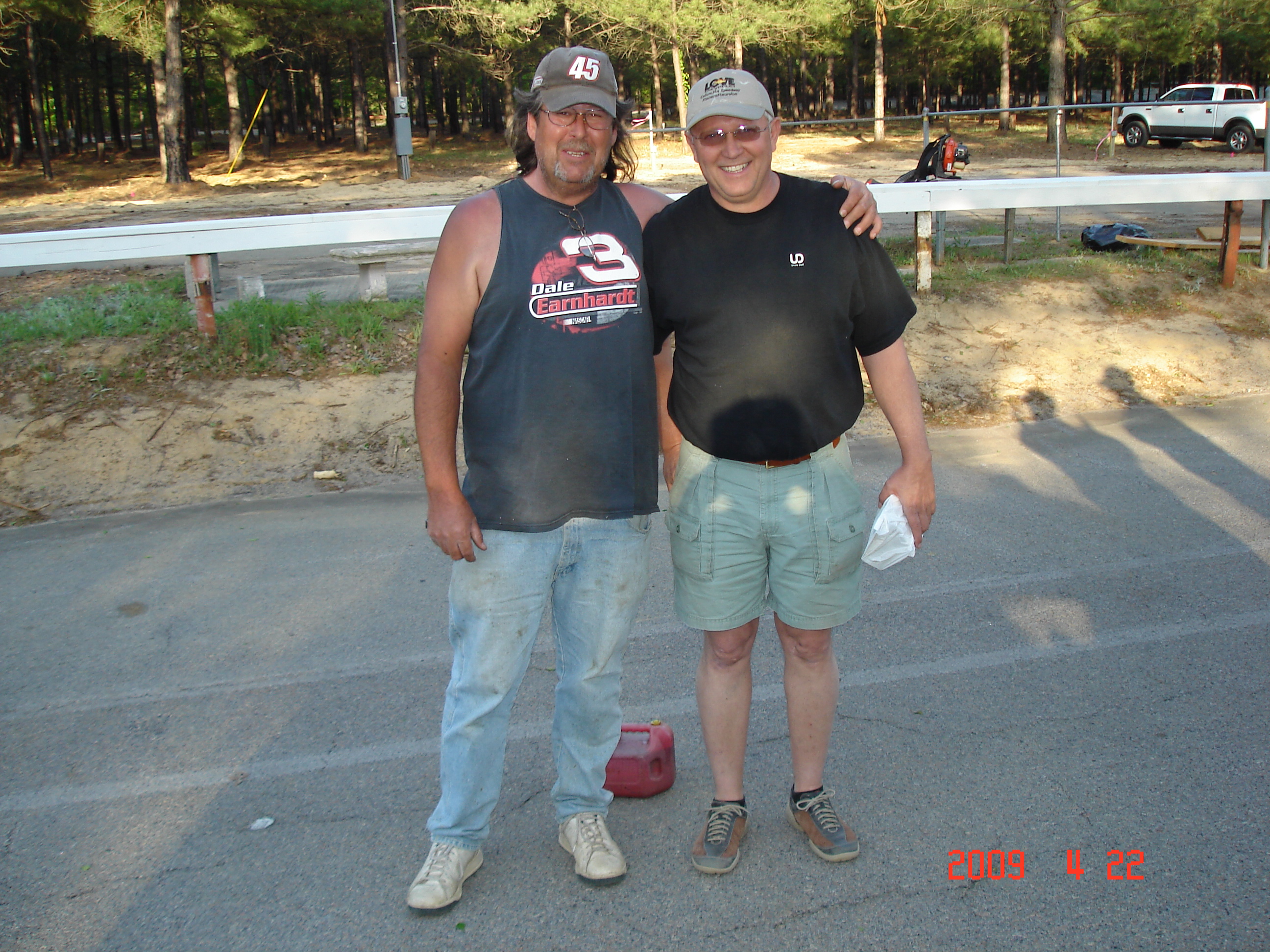 Jeff Guilder and me At Cayce speed way