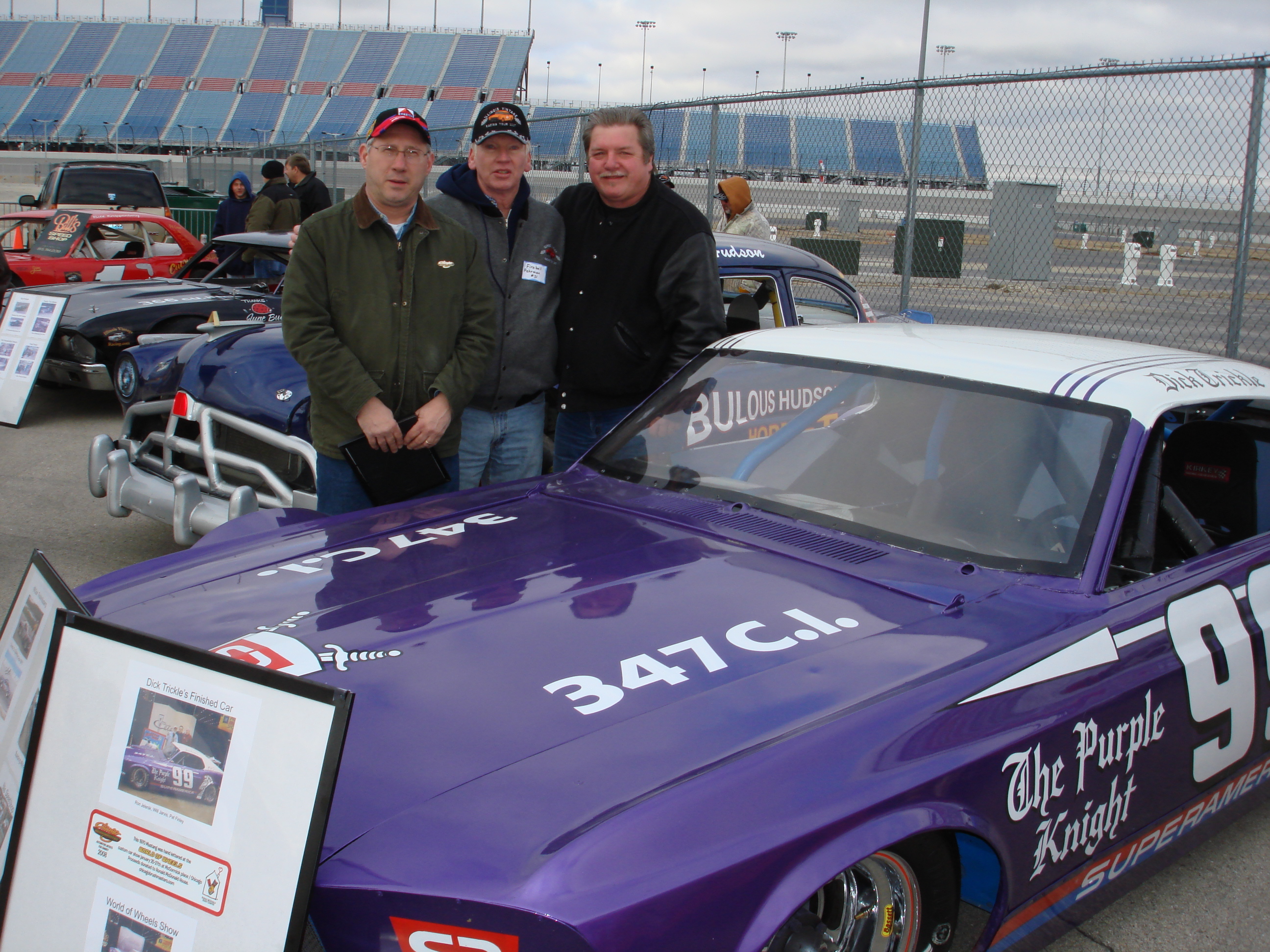 Bob Behounek, Art Fehrman, Peter Pan Chicagoland Speedway Memoriablia Show photo by Pat