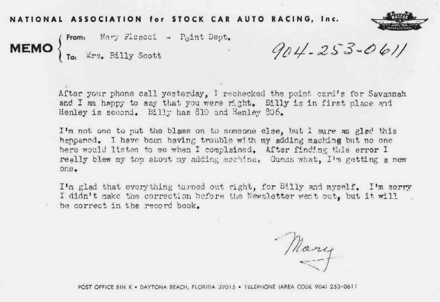 BARBARA SCOTT CHALLENGES NASCAR RECORDS 1967