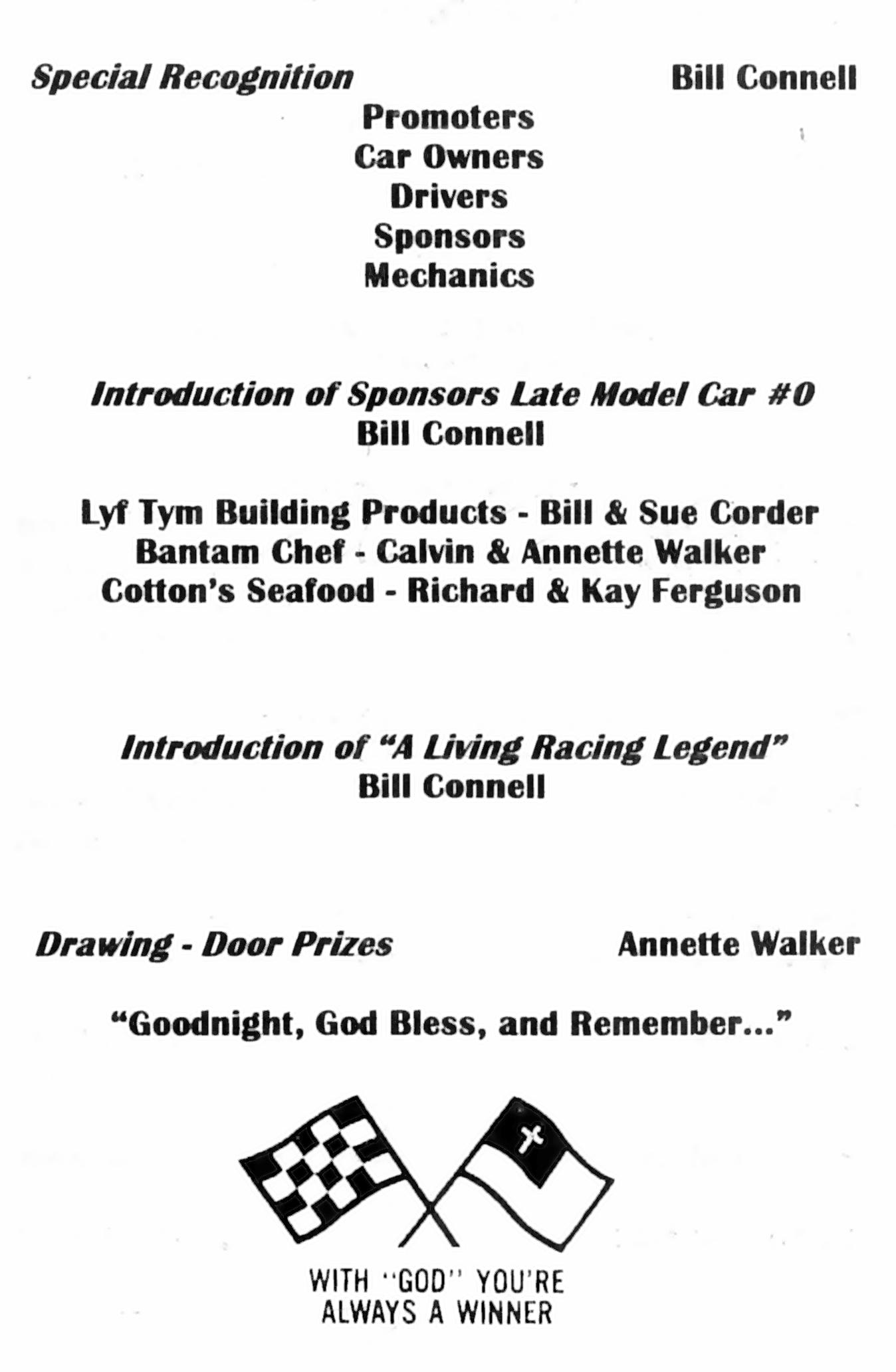 Billy Scott Retirement Banquet Agenda, Page 2