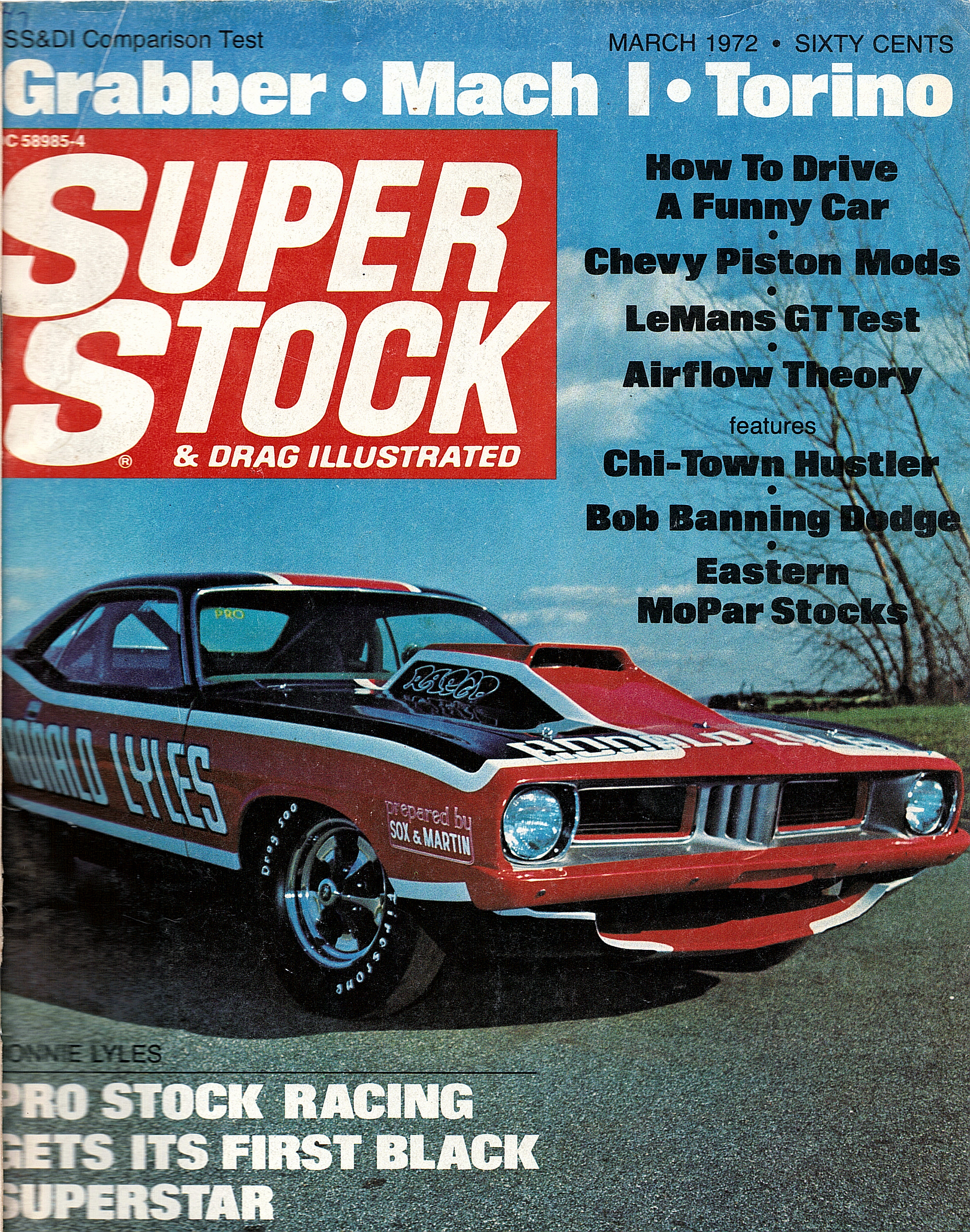 MARCH OF 1972 SUPER STOCK MAGAZINE