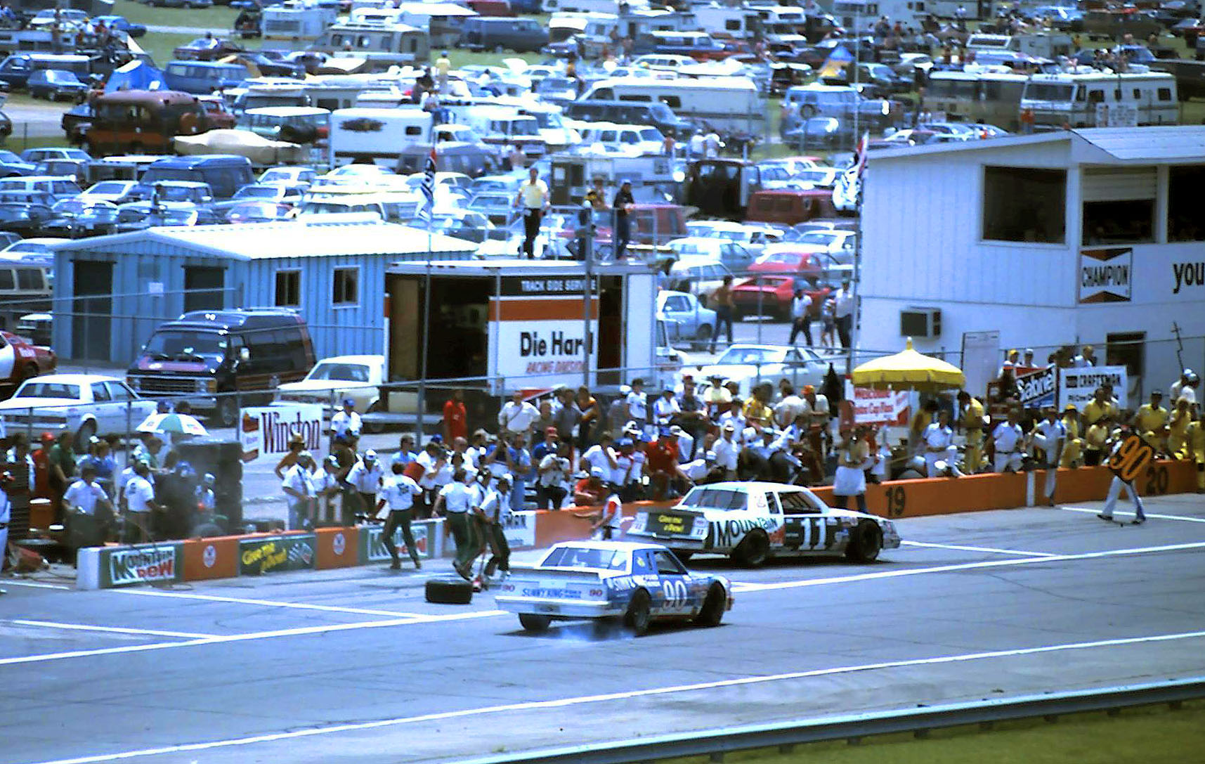 #11 Darrell Waltrip #90 Jody Ridley 1981 Gabriel 400 @ Michigan