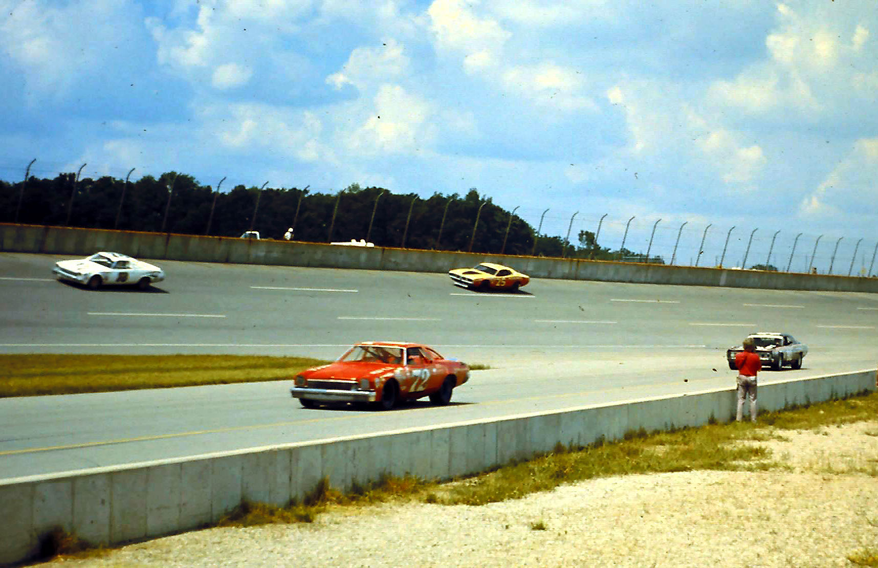 #78 Vic Parsons #72 Benny Parsons #25 Jabe Thomas #92 Larry Smith 1973 Motor State 400 @ Michigan