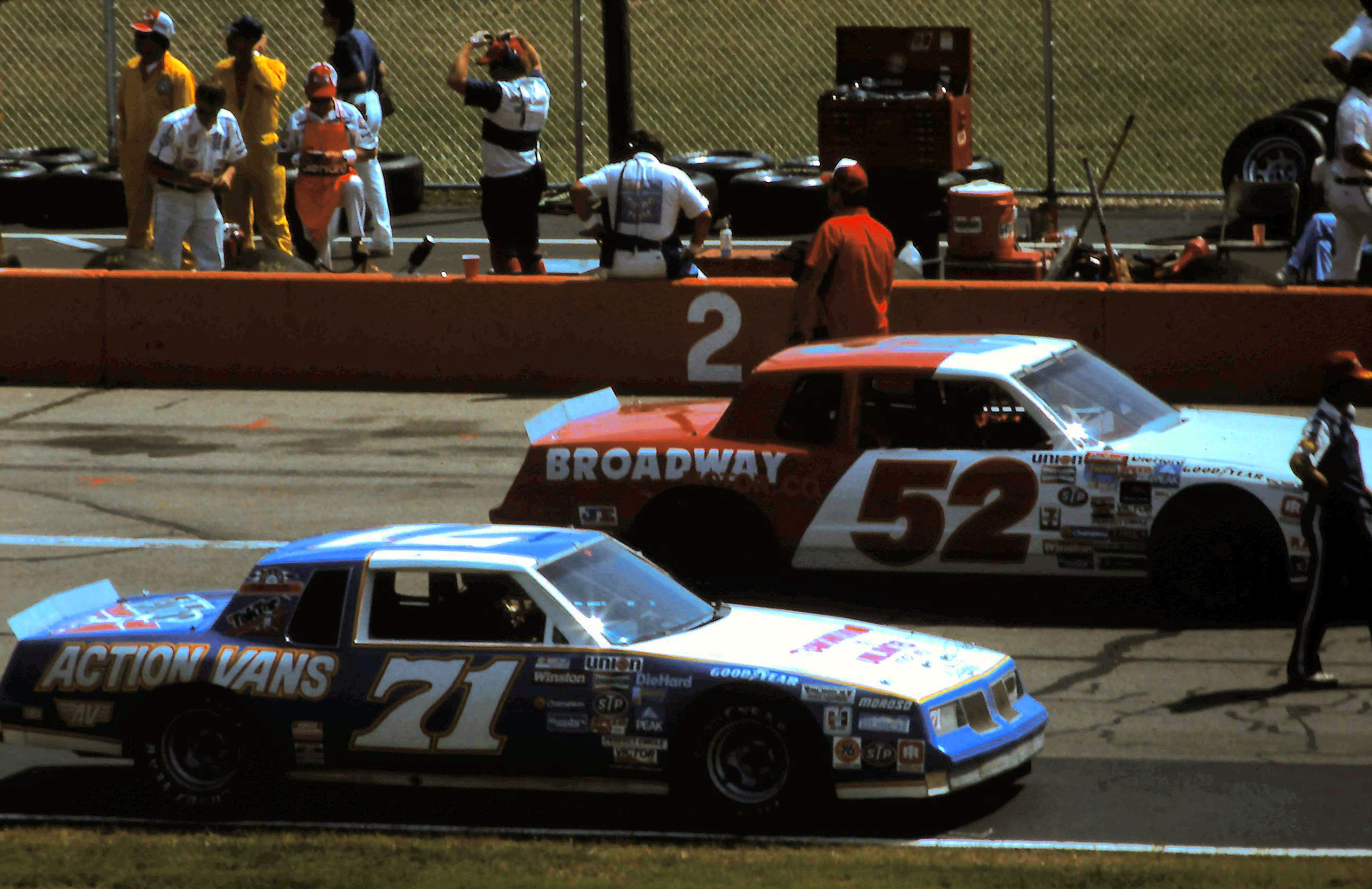 #52 Jimmy Means #71 Mike Alexander 1984 Champion Spark Plug 400 @ Michigan