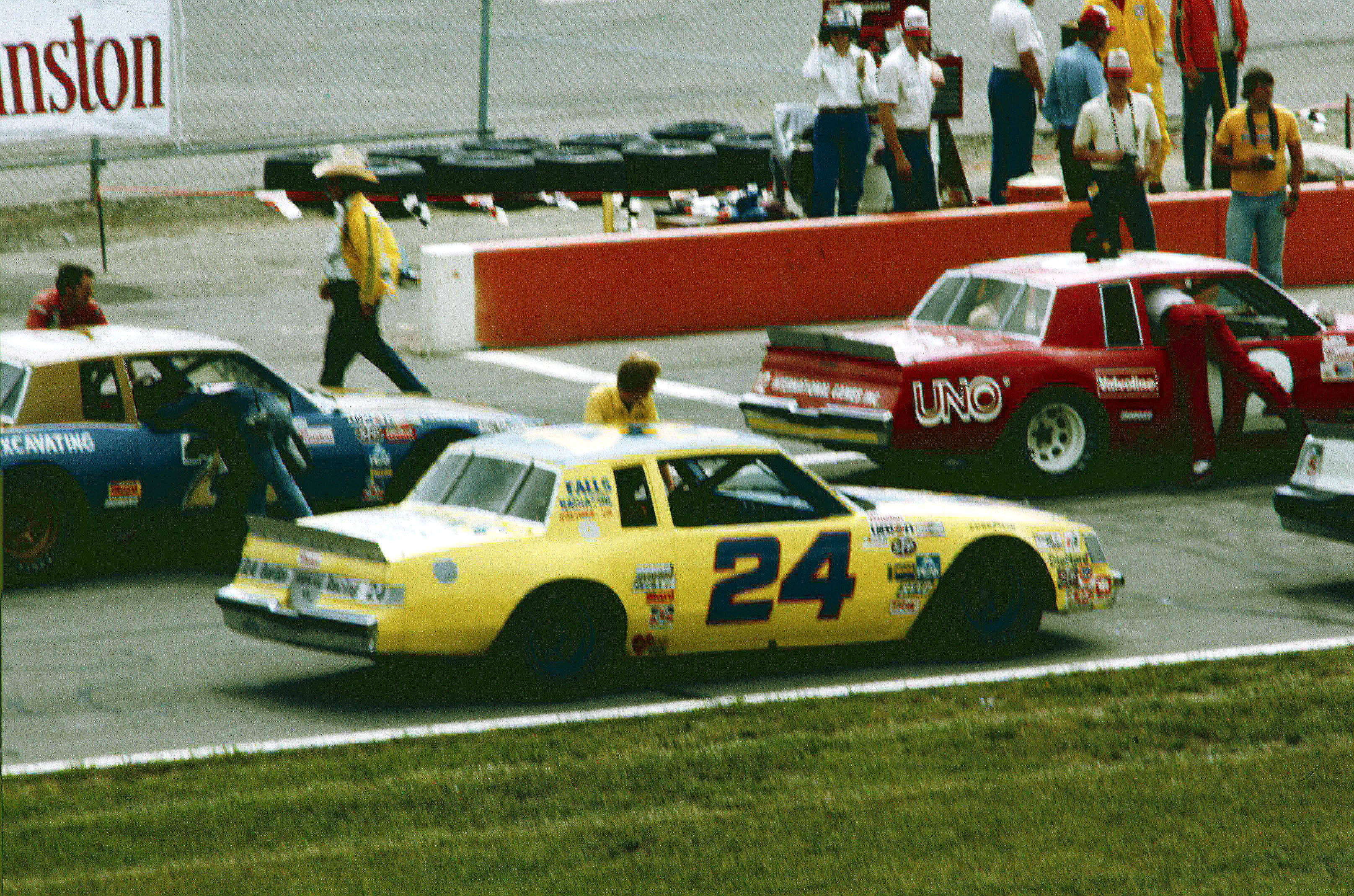 #12 Tim Richmond #24 Cecil Gordon #70 J.D. McDuffie 1981 Champion Spark Plug 400 @ Michigan International Speedway