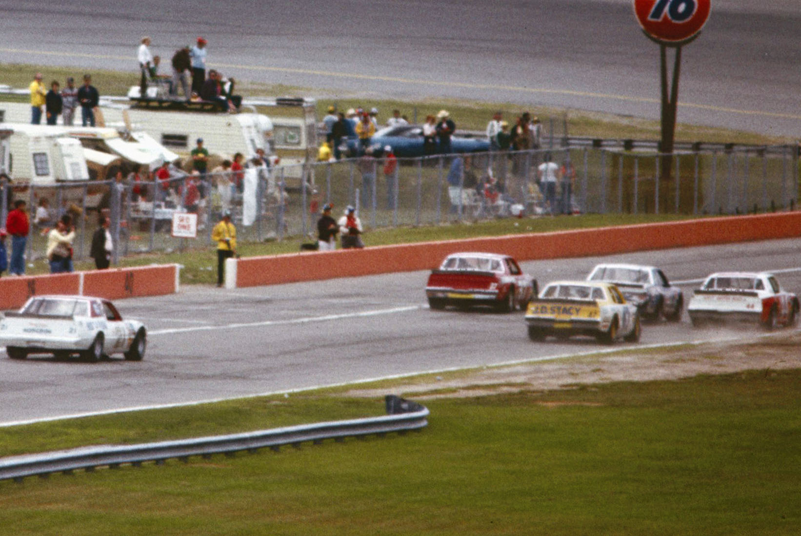 #44 Terry Labonte #90 Jody Ridley #37 Mike Alexander 1981 Champion Spark Plug 400 @ Michigan International Speedway.