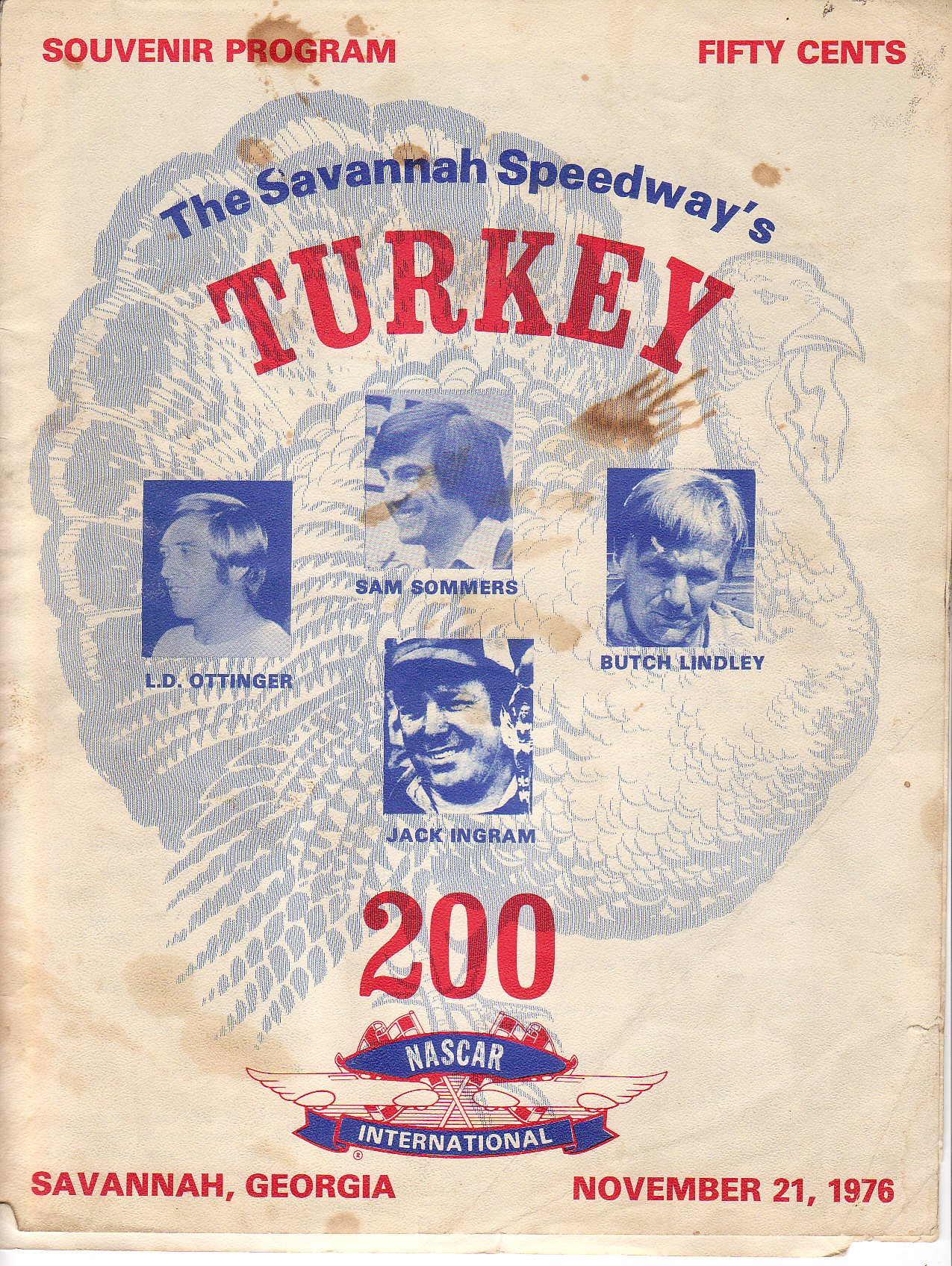 Savannah Speedway Souvenior Program. November 21, 1976