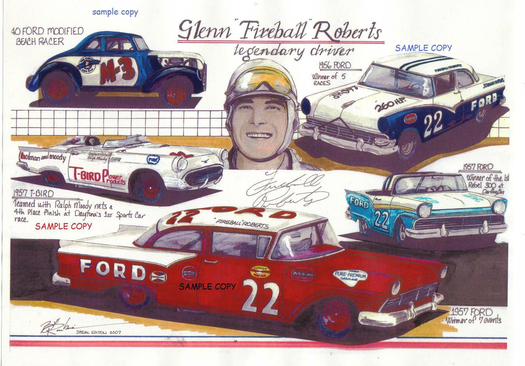Fireball Roberts Ford artwork 2