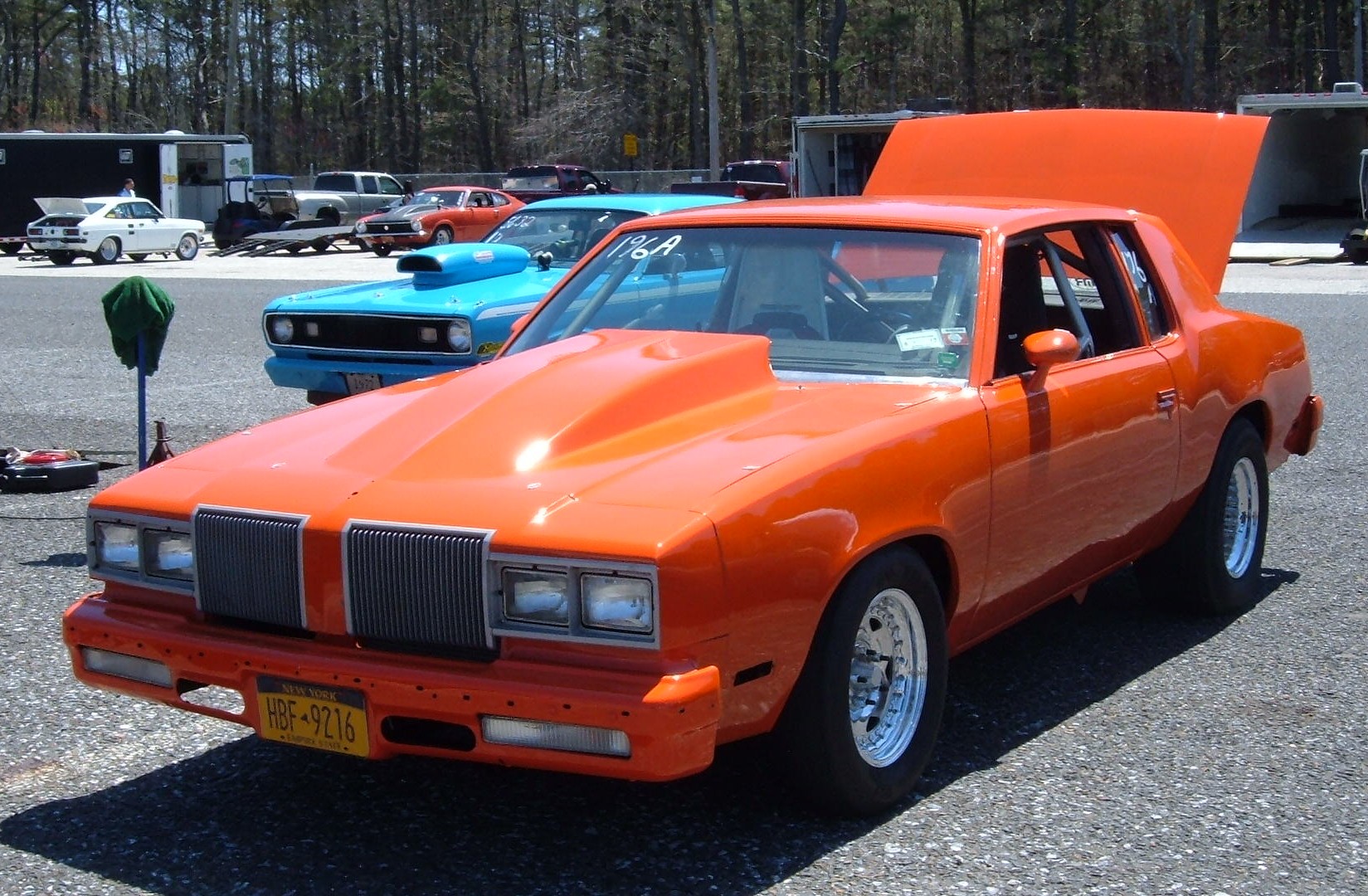 Another 80 Olds Cutlass race car .