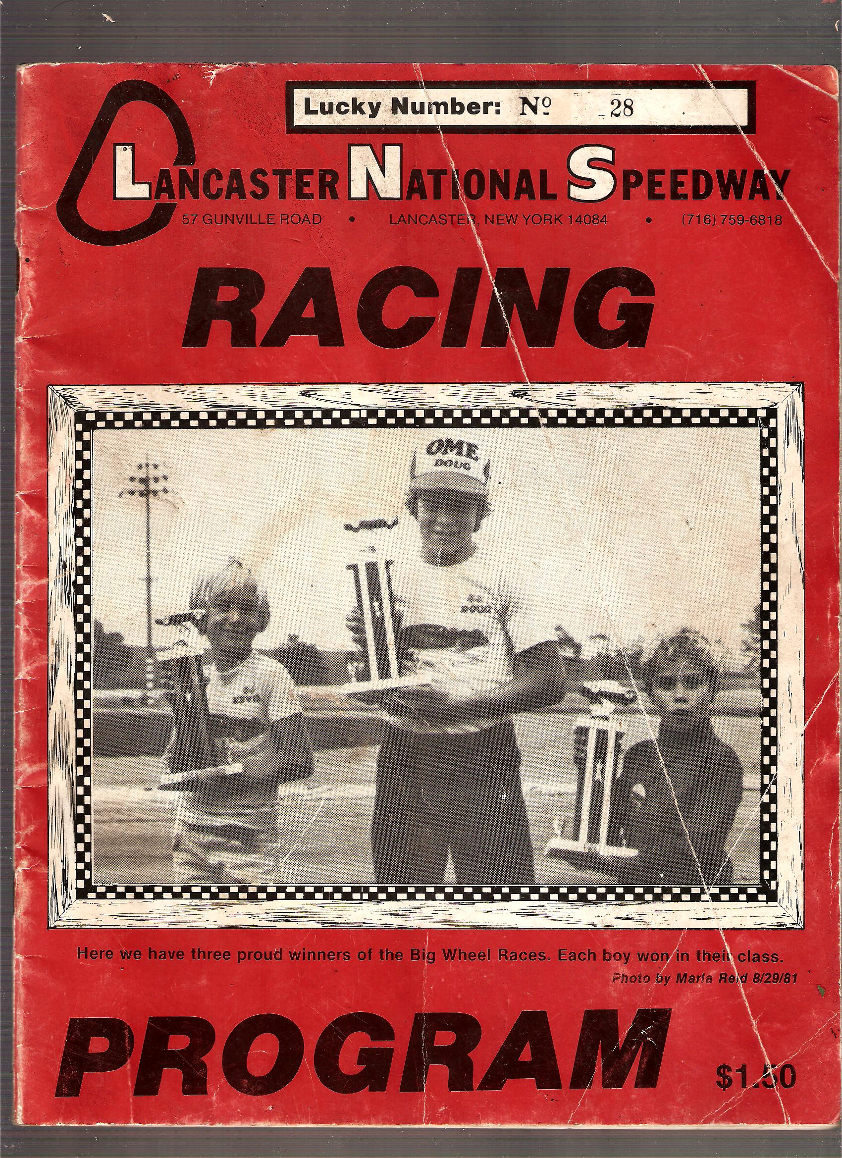 LANCASTER NATIONAL SPEEDWAY PROGRAM COVER
