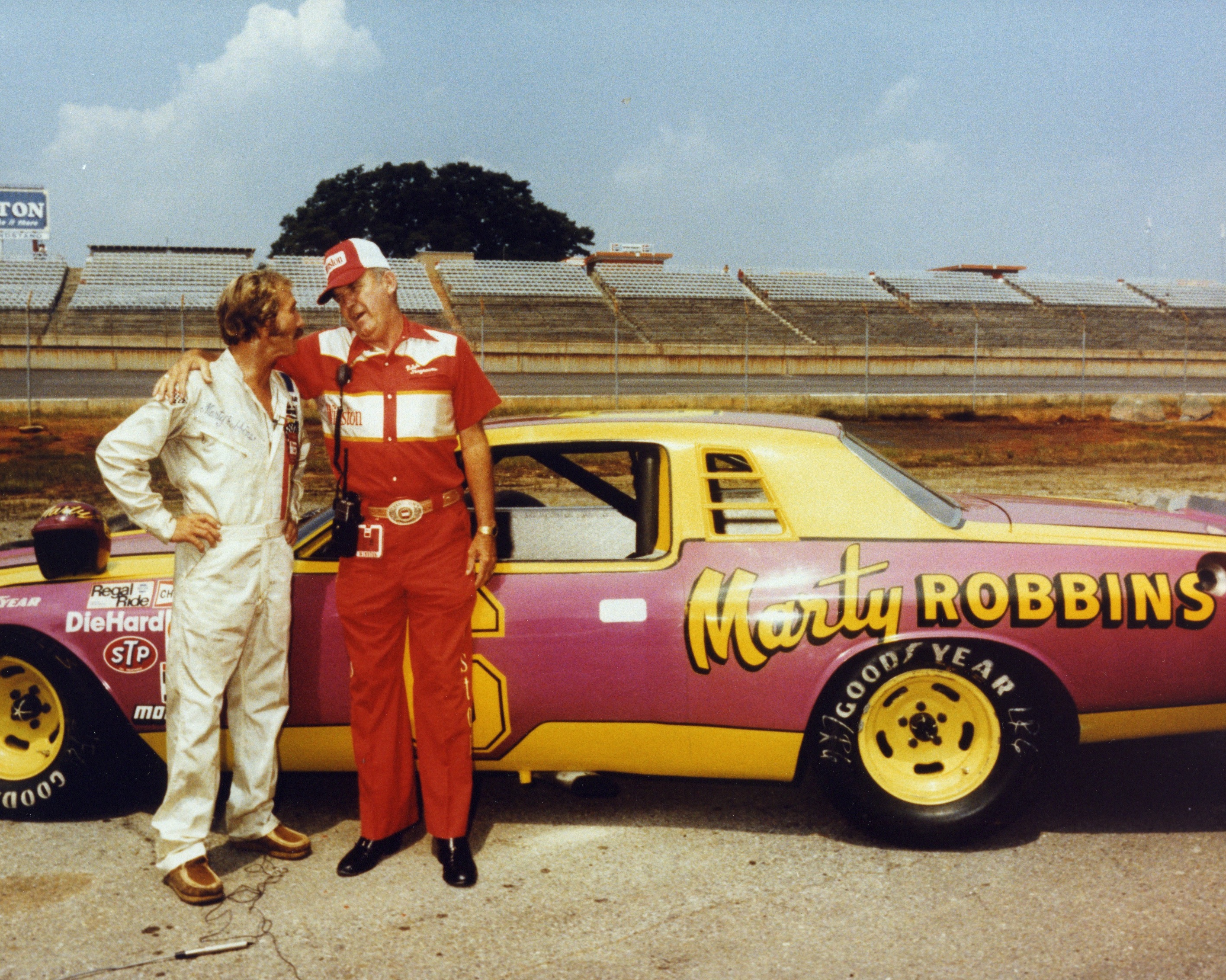 Marty Robbins & my dad (Ralph Seagraves) at Talladega.