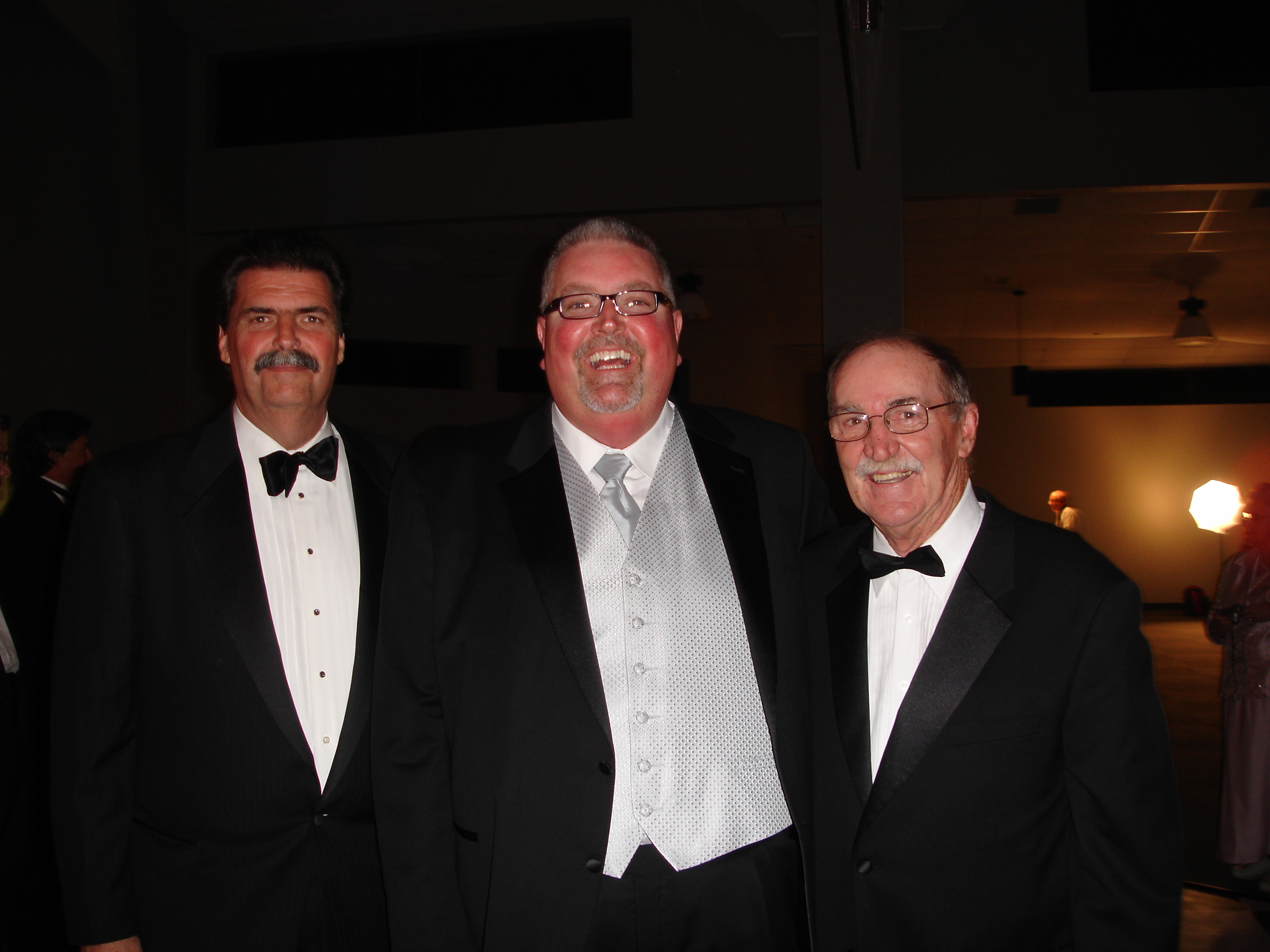 Mike Helton (President of NASCAR), ME, Jim Hunter (Sr. VP of NASCAR) at my Dad’s…