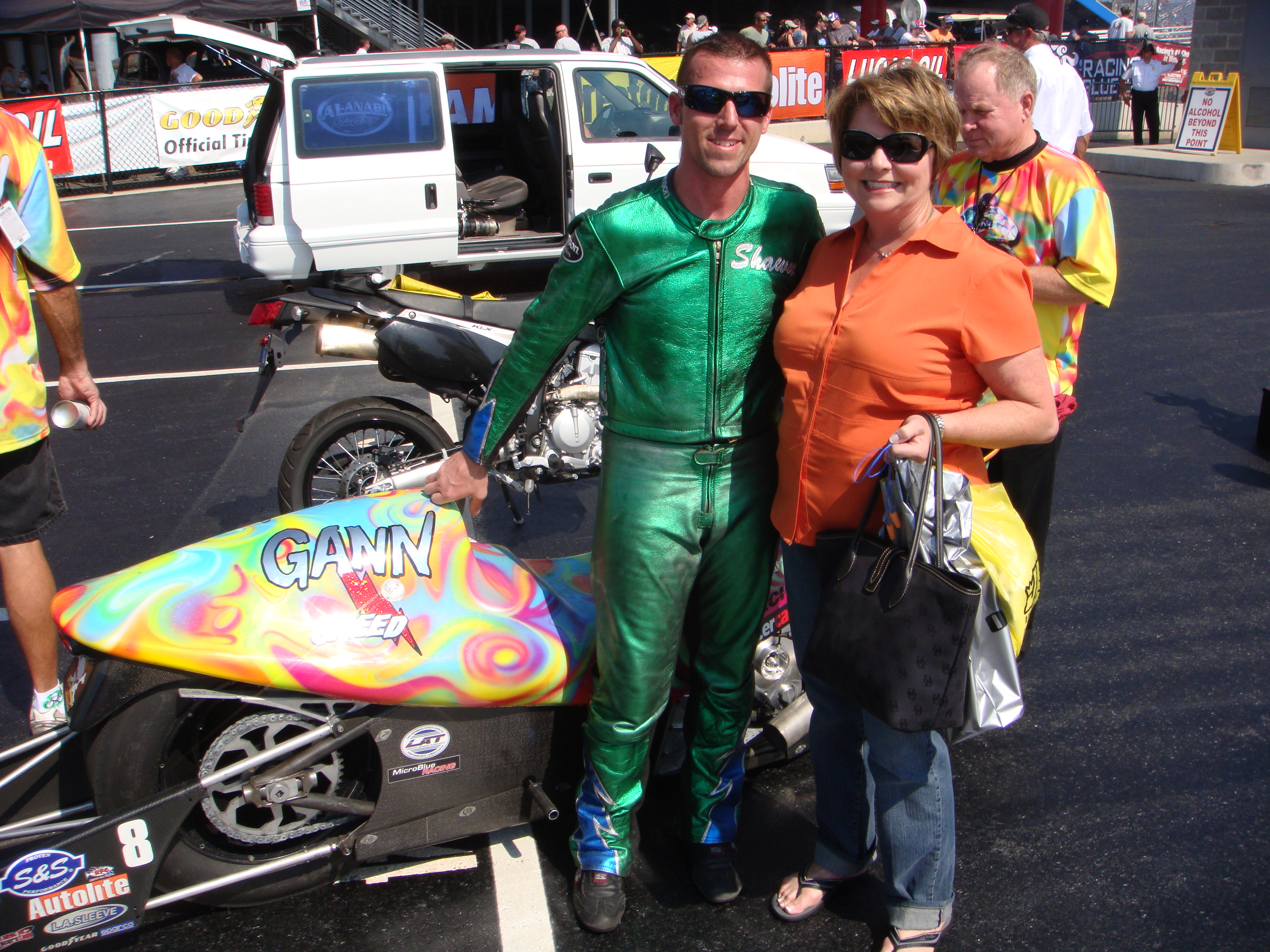 Shawn Gann & Miss Pam at zMax Dragway.