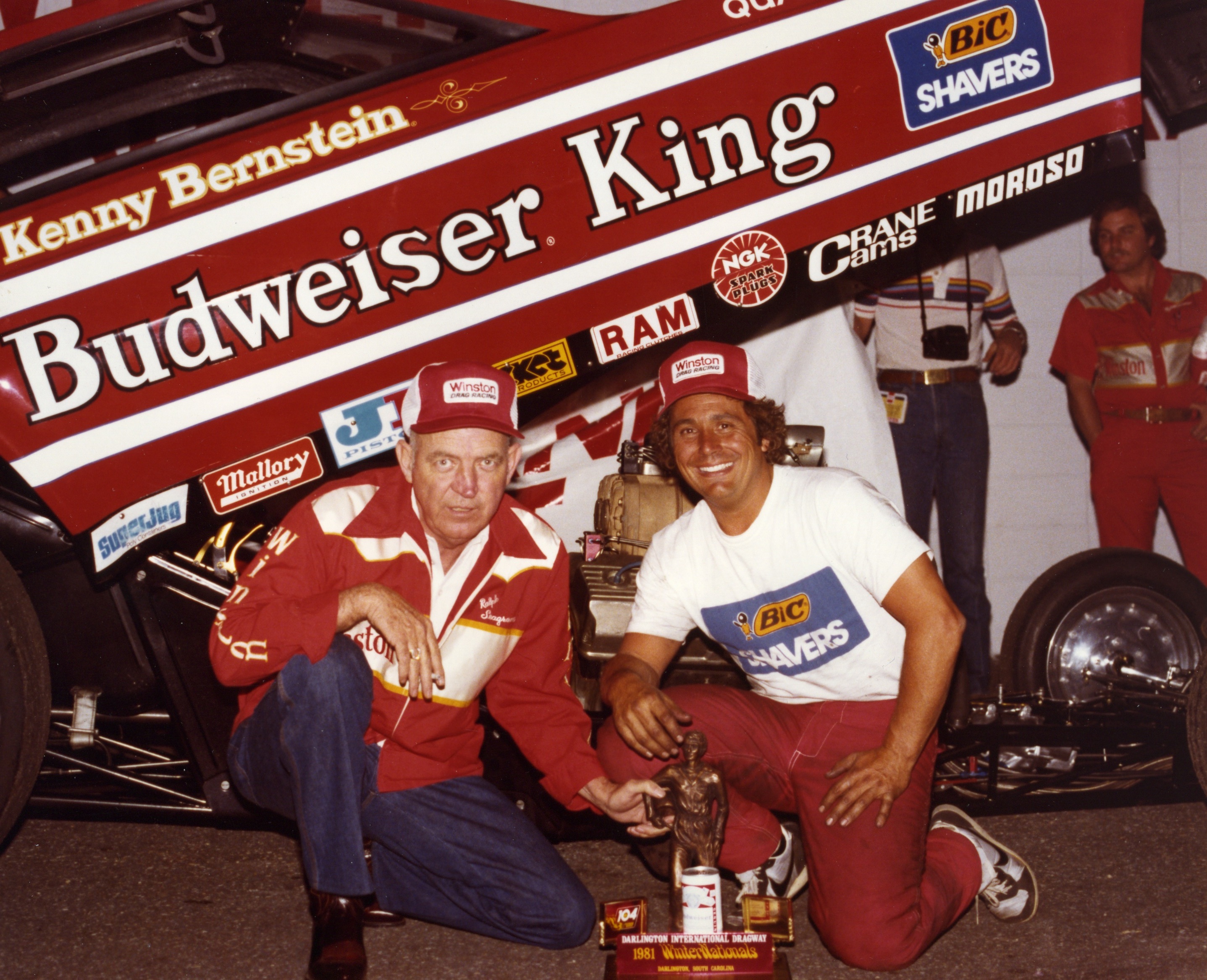 My dad (Ralph Seagraves) with the Bud King in winners circle.